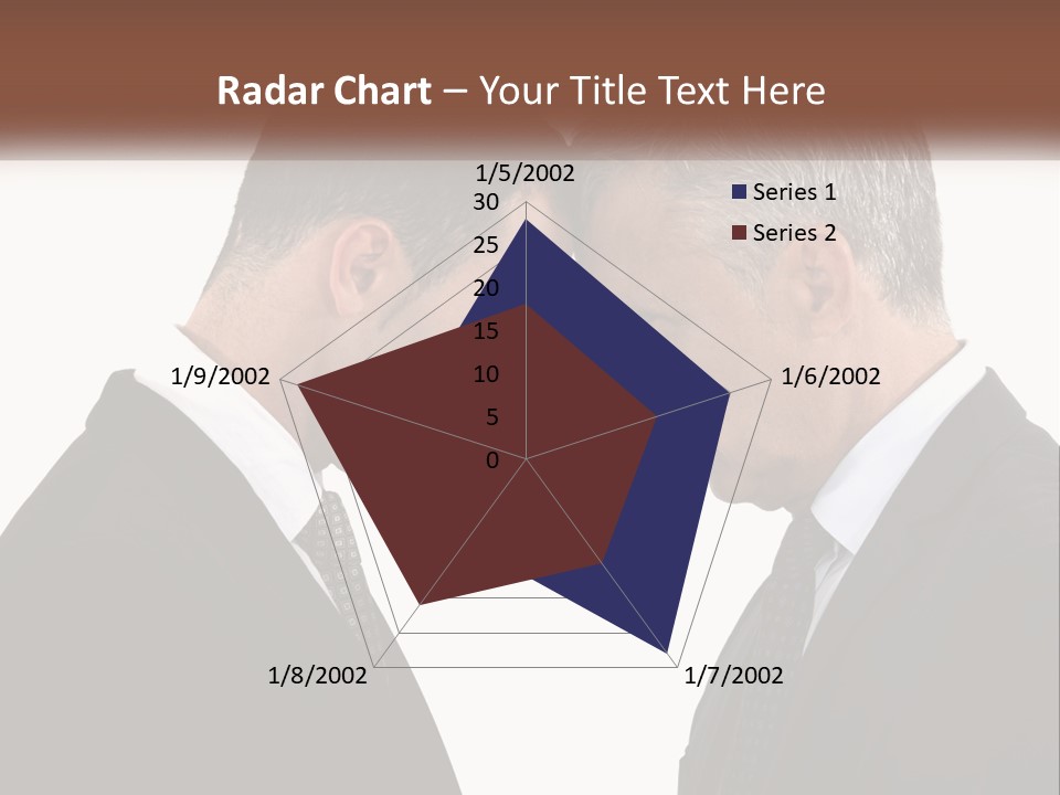 Two Men Facing Each Other With A White Background PowerPoint Template