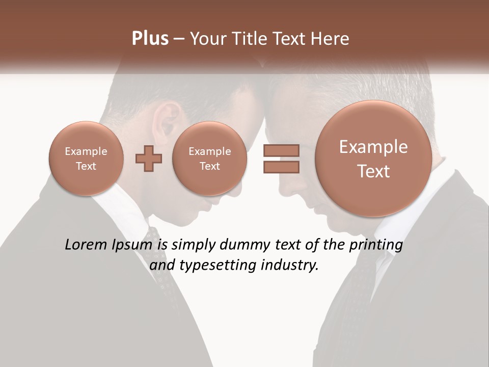 Two Men Facing Each Other With A White Background PowerPoint Template