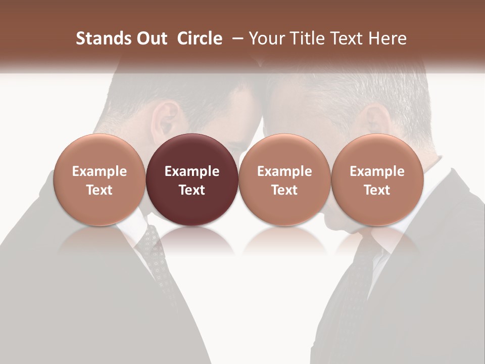 Two Men Facing Each Other With A White Background PowerPoint Template