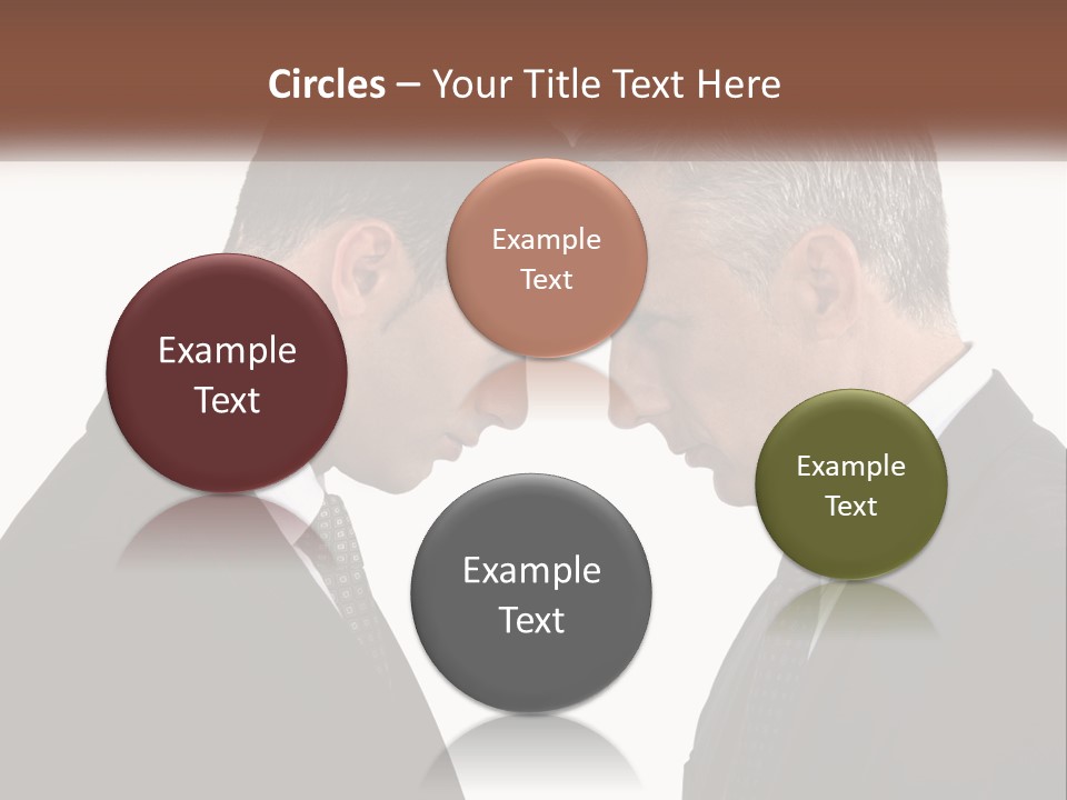 Two Men Facing Each Other With A White Background PowerPoint Template