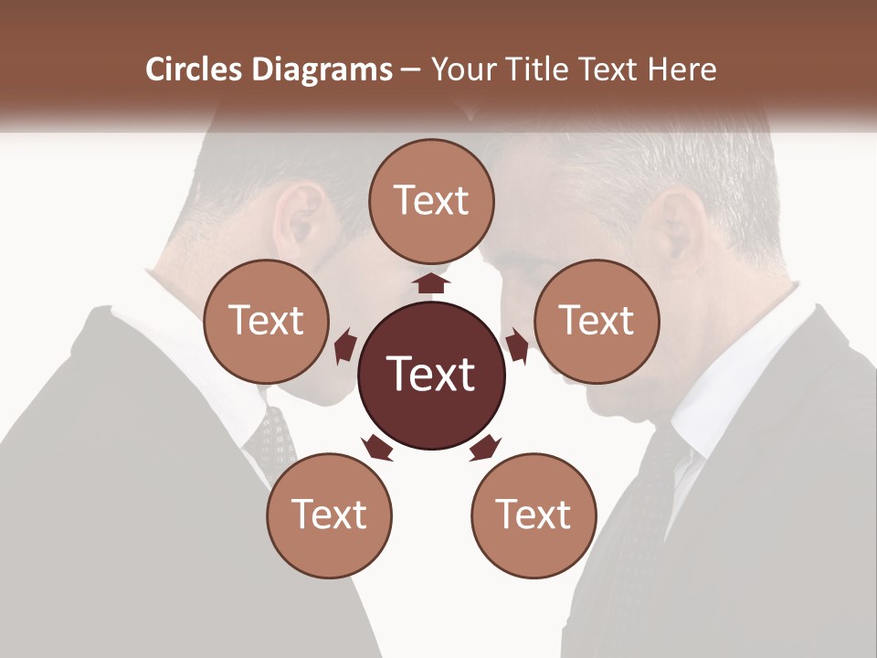 Two Men Facing Each Other With A White Background PowerPoint Template