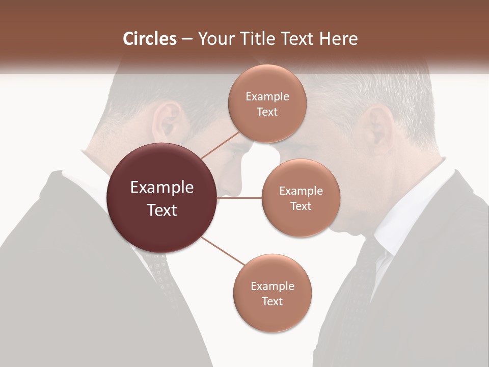 Two Men Facing Each Other With A White Background PowerPoint Template