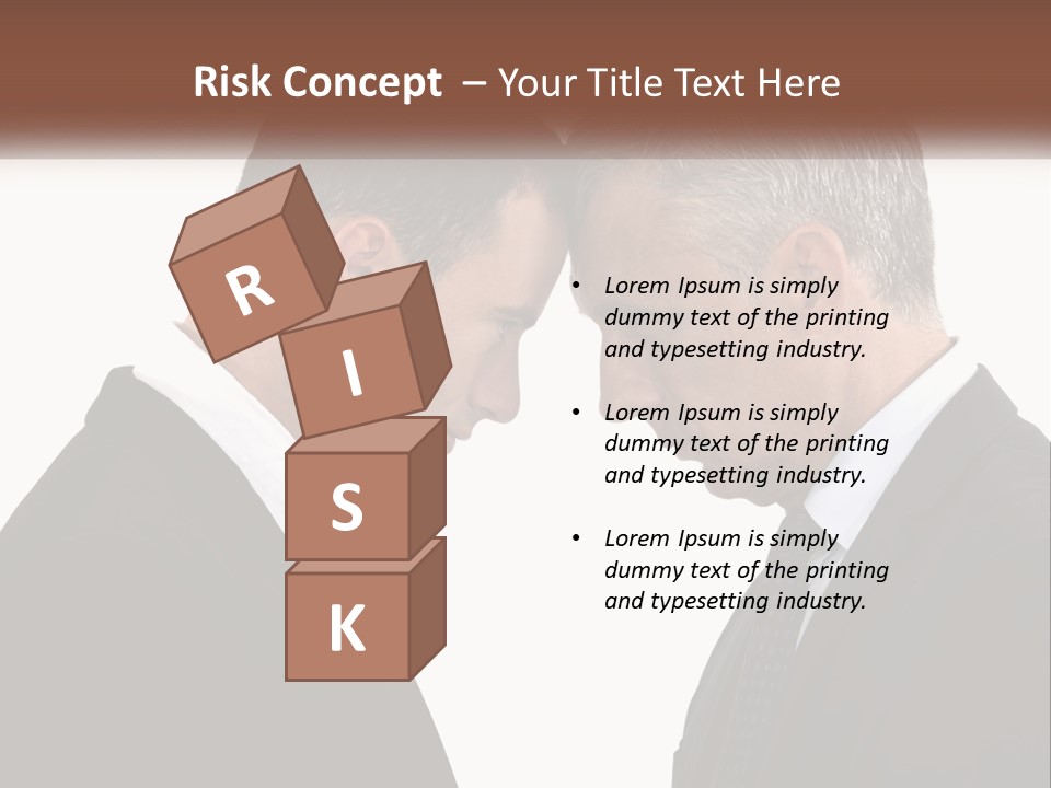 Two Men Facing Each Other With A White Background PowerPoint Template