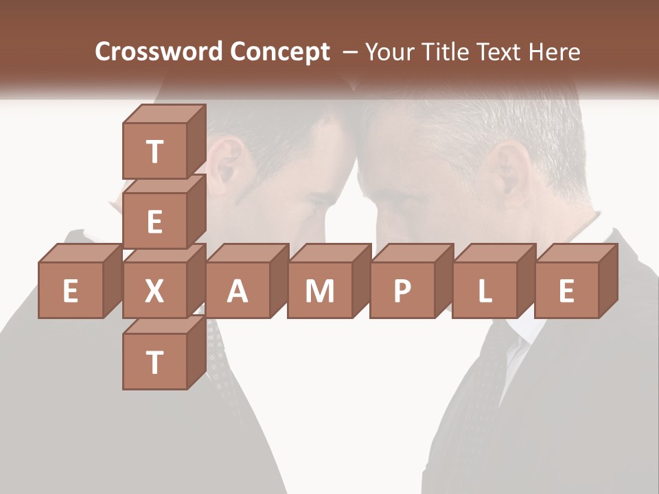 Two Men Facing Each Other With A White Background PowerPoint Template