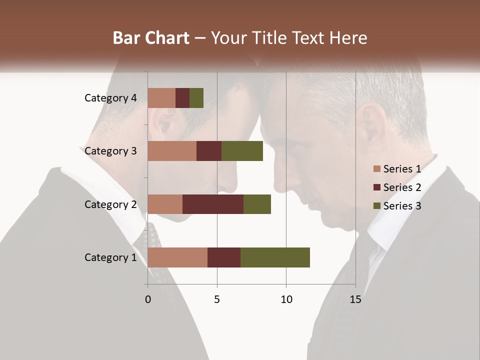 Two Men Facing Each Other With A White Background PowerPoint Template