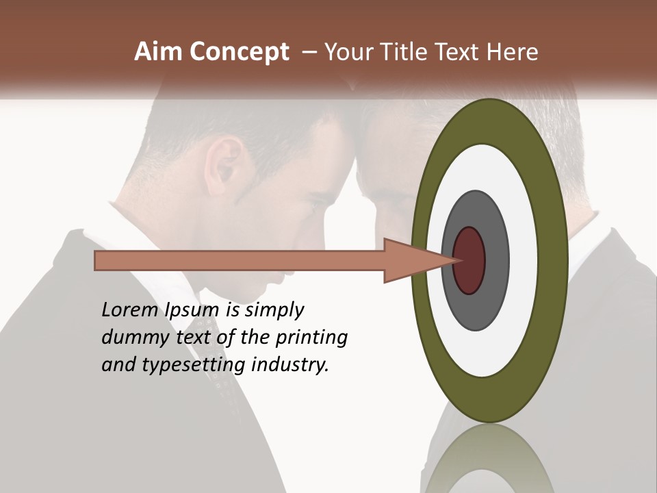 Two Men Facing Each Other With A White Background PowerPoint Template