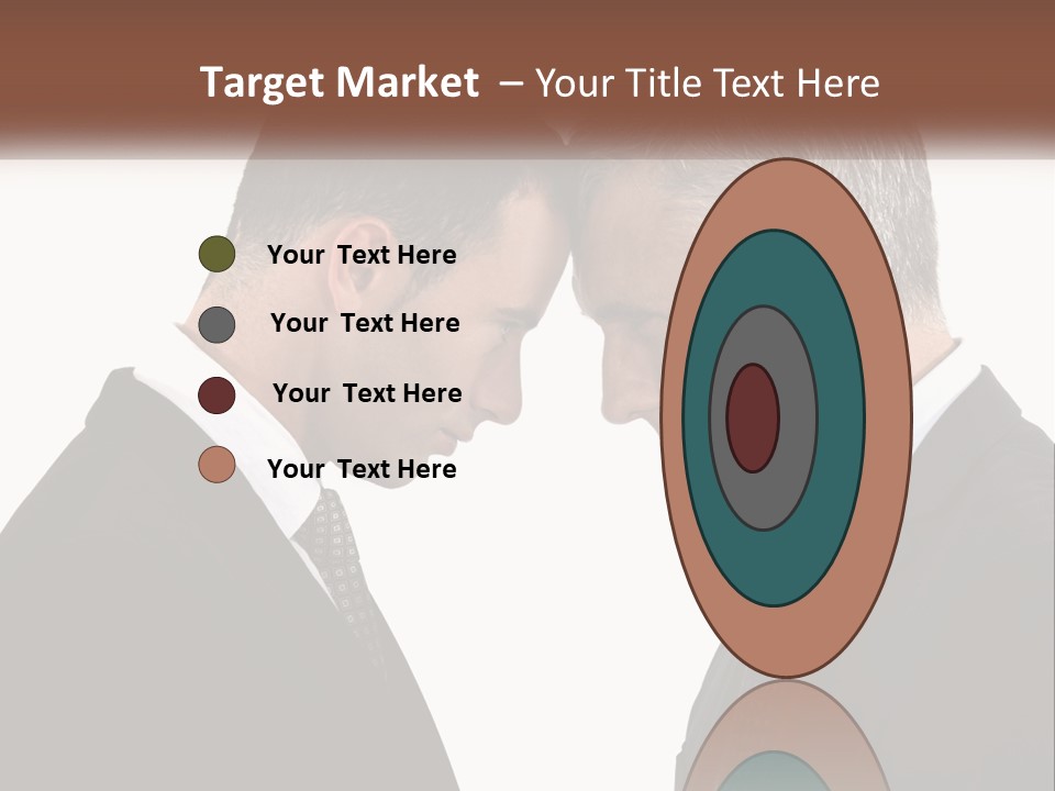 Two Men Facing Each Other With A White Background PowerPoint Template