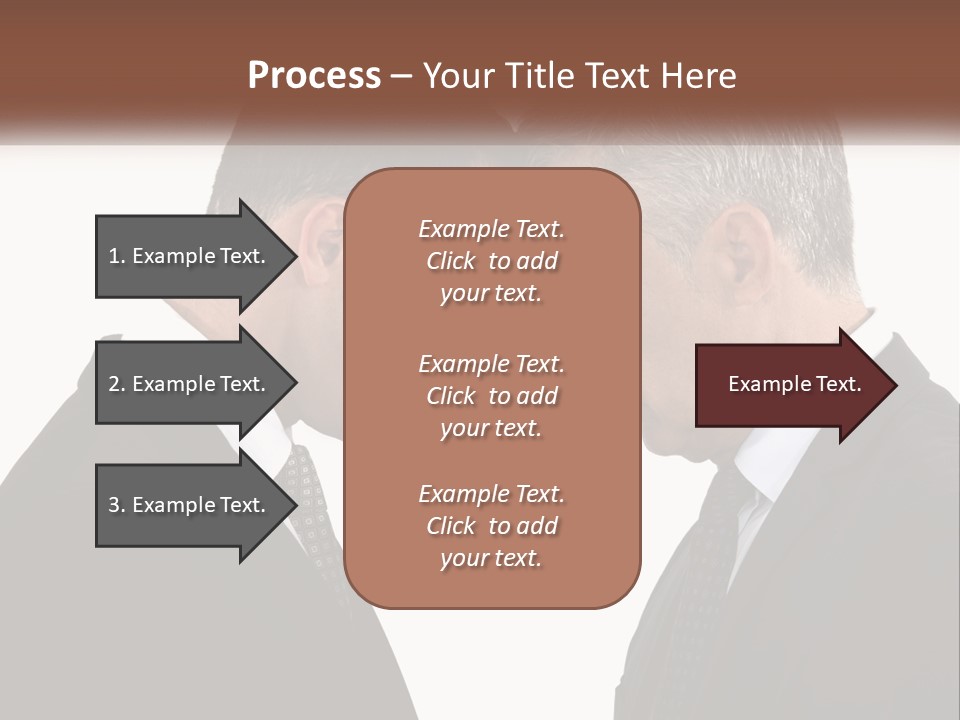 Two Men Facing Each Other With A White Background PowerPoint Template