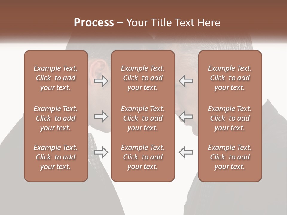 Two Men Facing Each Other With A White Background PowerPoint Template