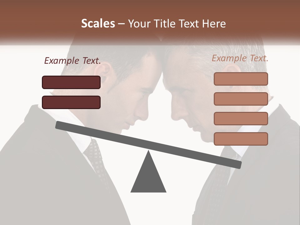 Two Men Facing Each Other With A White Background PowerPoint Template