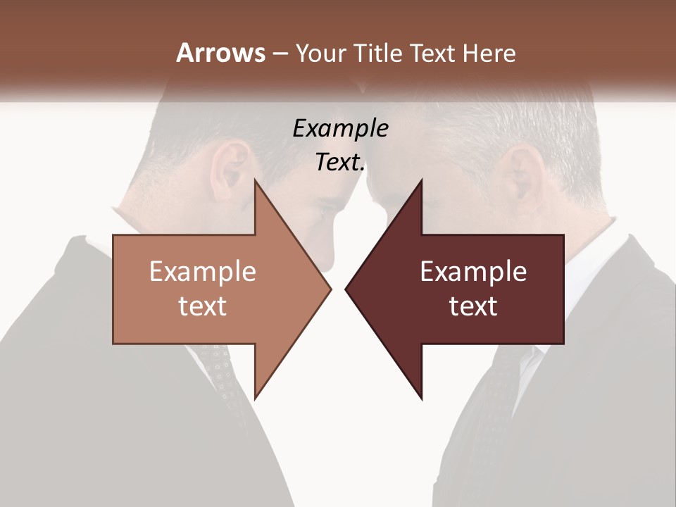 Two Men Facing Each Other With A White Background PowerPoint Template
