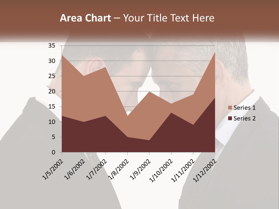 Two Men Facing Each Other With A White Background PowerPoint Template
