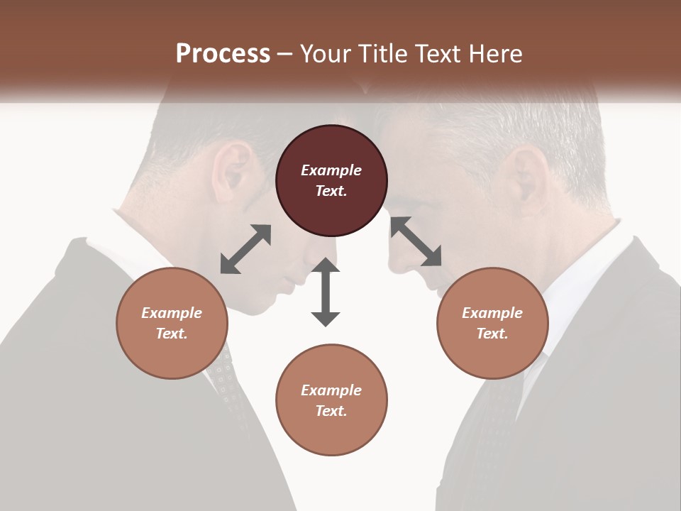 Two Men Facing Each Other With A White Background PowerPoint Template