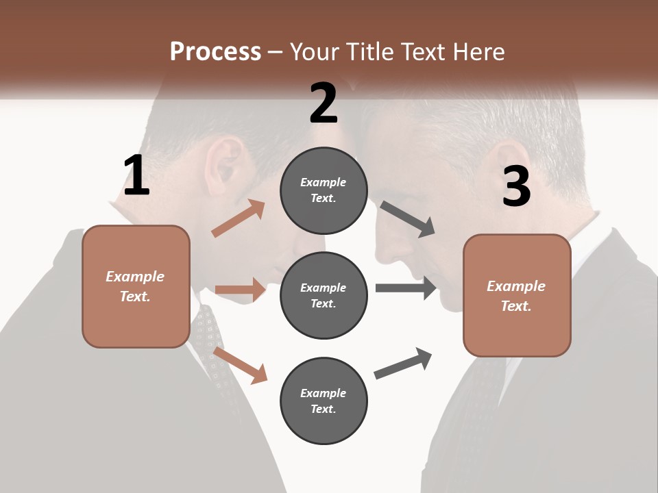 Two Men Facing Each Other With A White Background PowerPoint Template