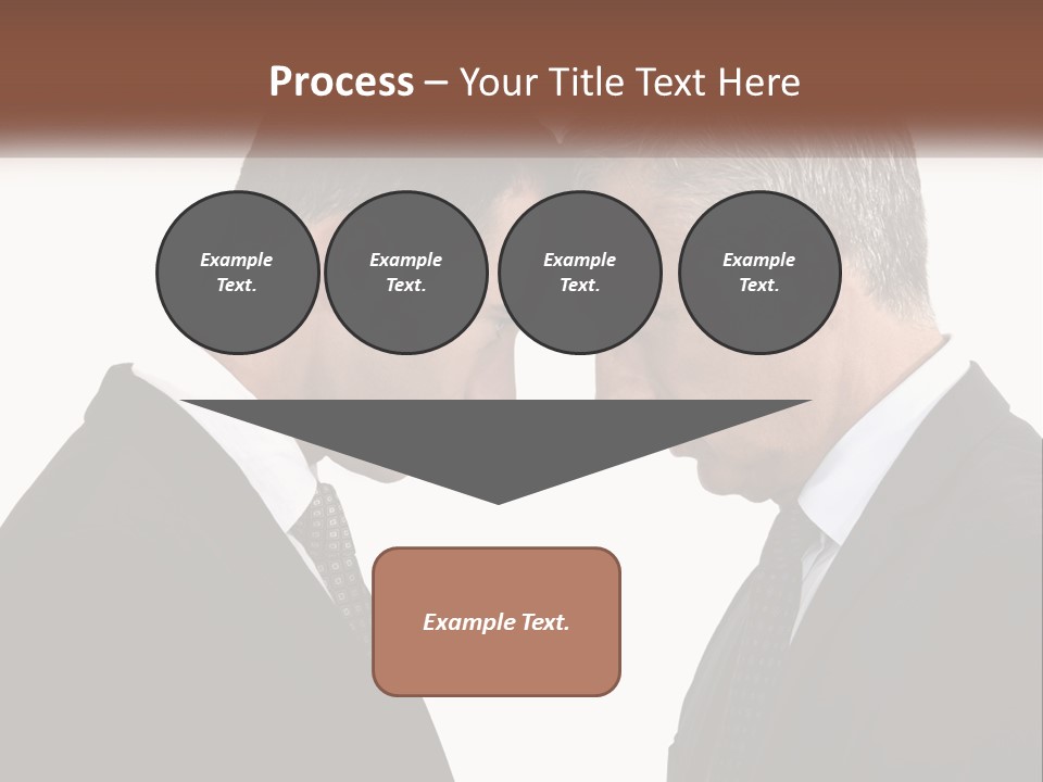 Two Men Facing Each Other With A White Background PowerPoint Template