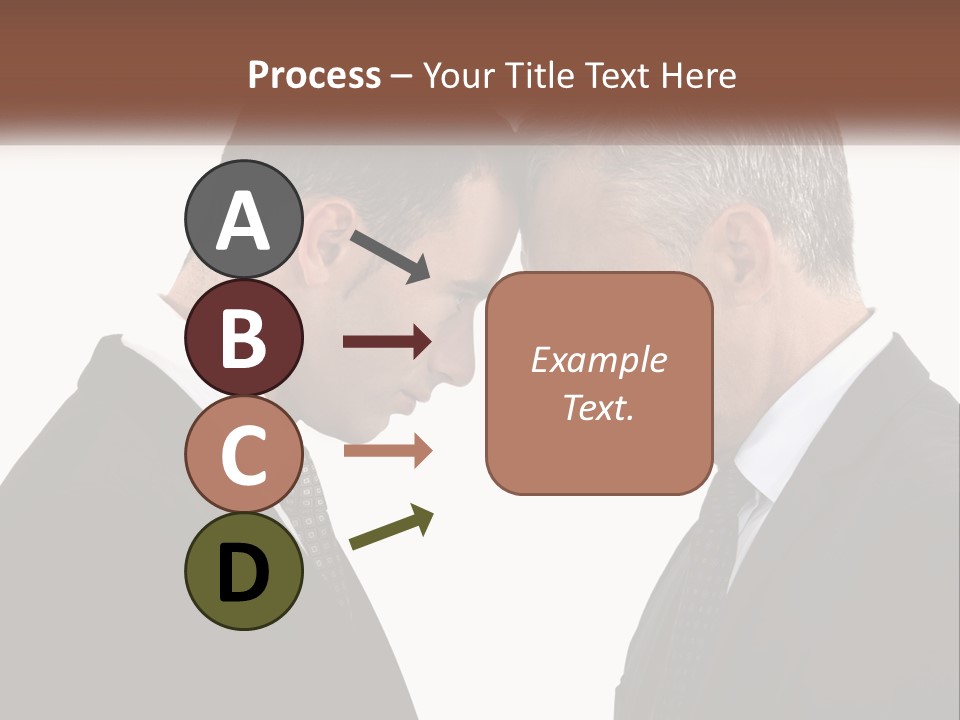 Two Men Facing Each Other With A White Background PowerPoint Template