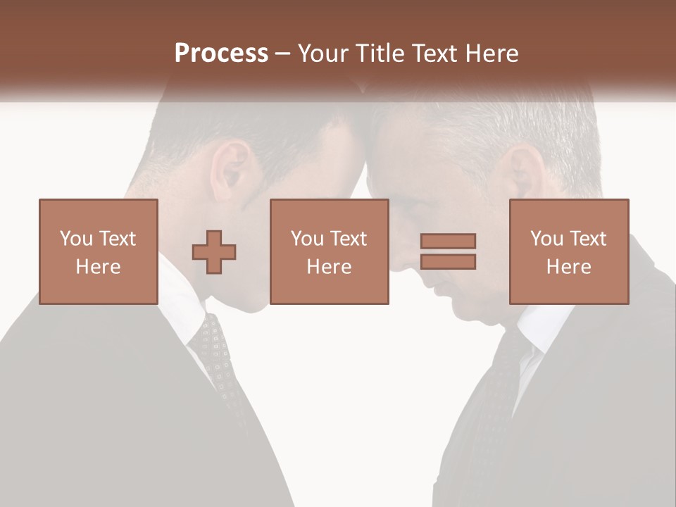 Two Men Facing Each Other With A White Background PowerPoint Template
