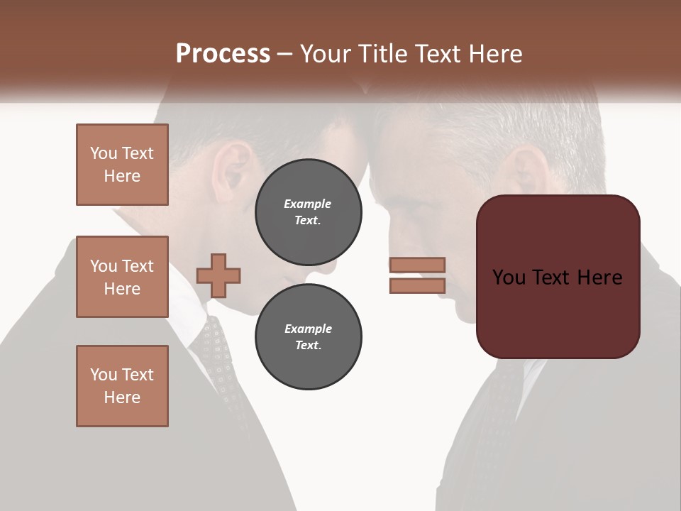 Two Men Facing Each Other With A White Background PowerPoint Template