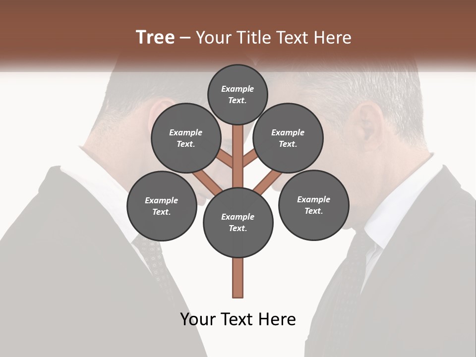 Two Men Facing Each Other With A White Background PowerPoint Template