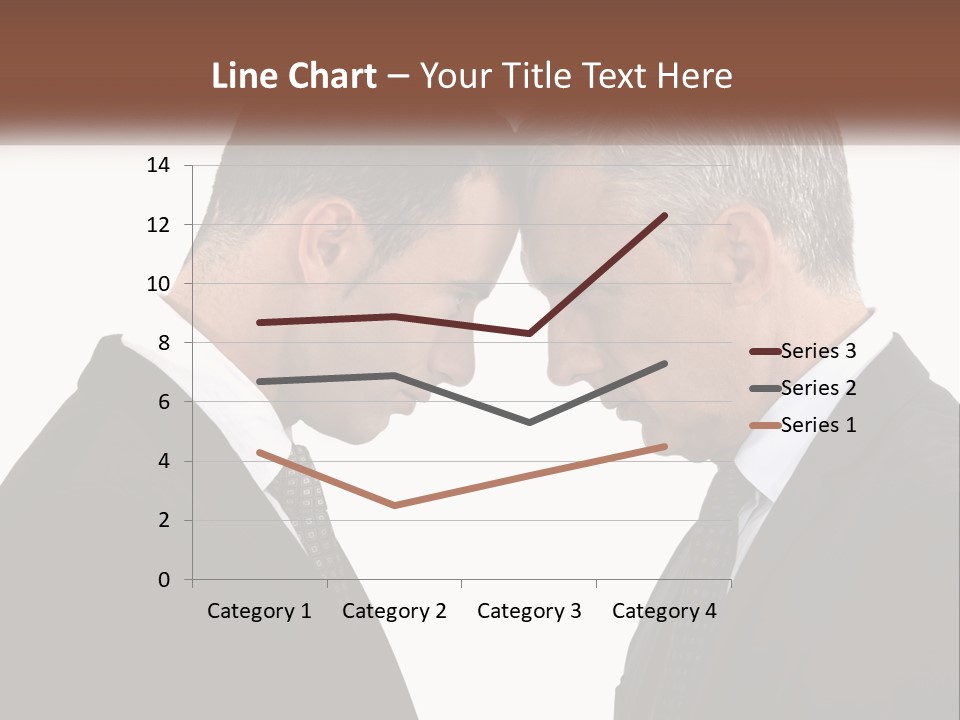 Two Men Facing Each Other With A White Background PowerPoint Template