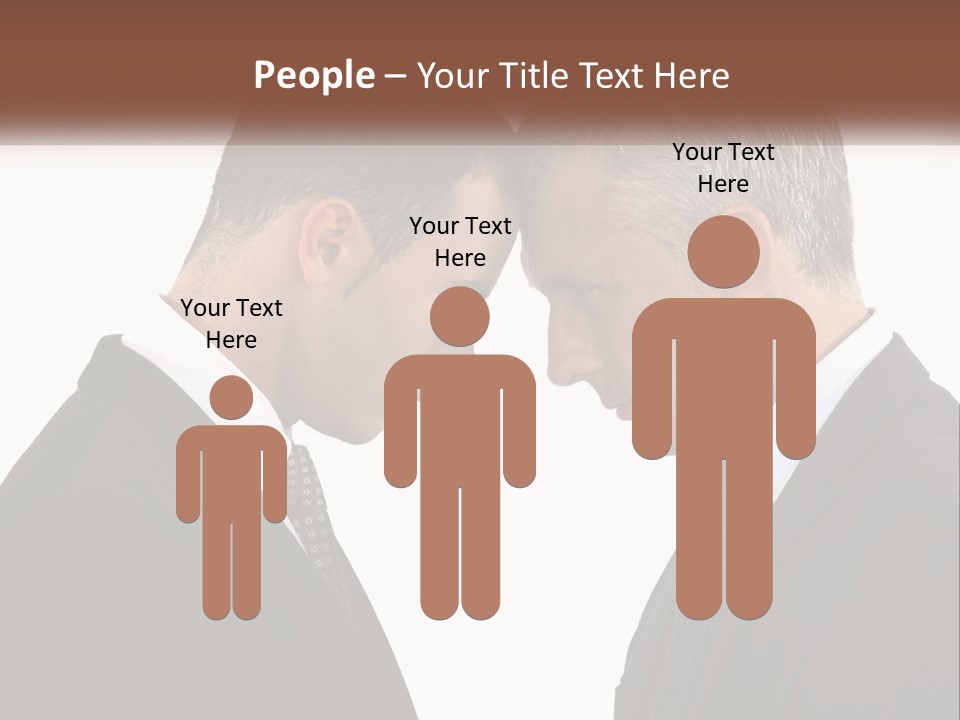 Two Men Facing Each Other With A White Background PowerPoint Template