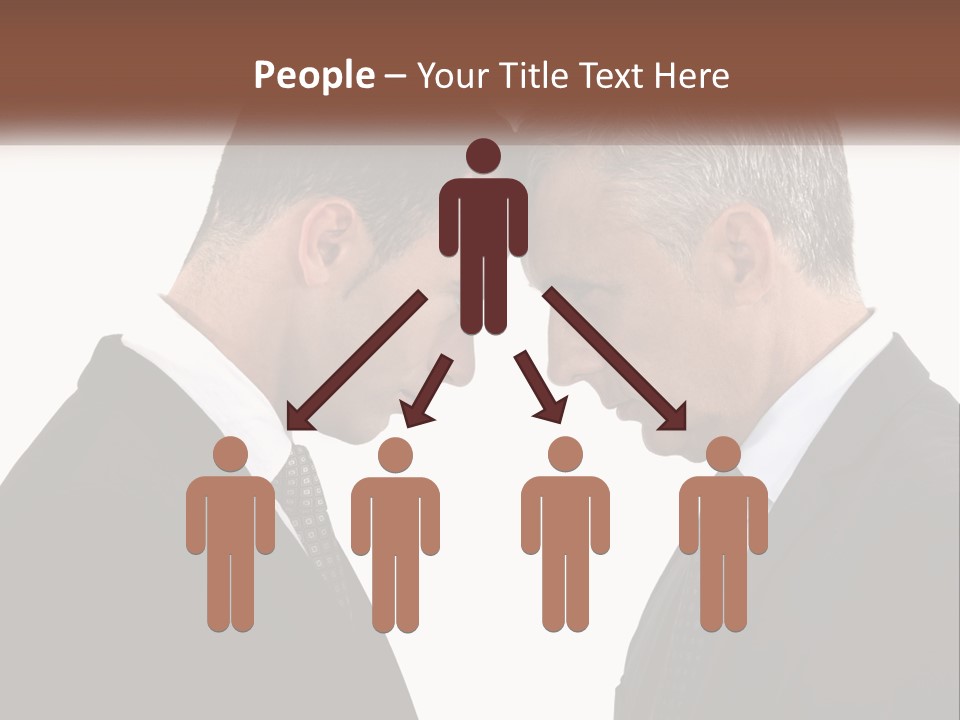 Two Men Facing Each Other With A White Background PowerPoint Template