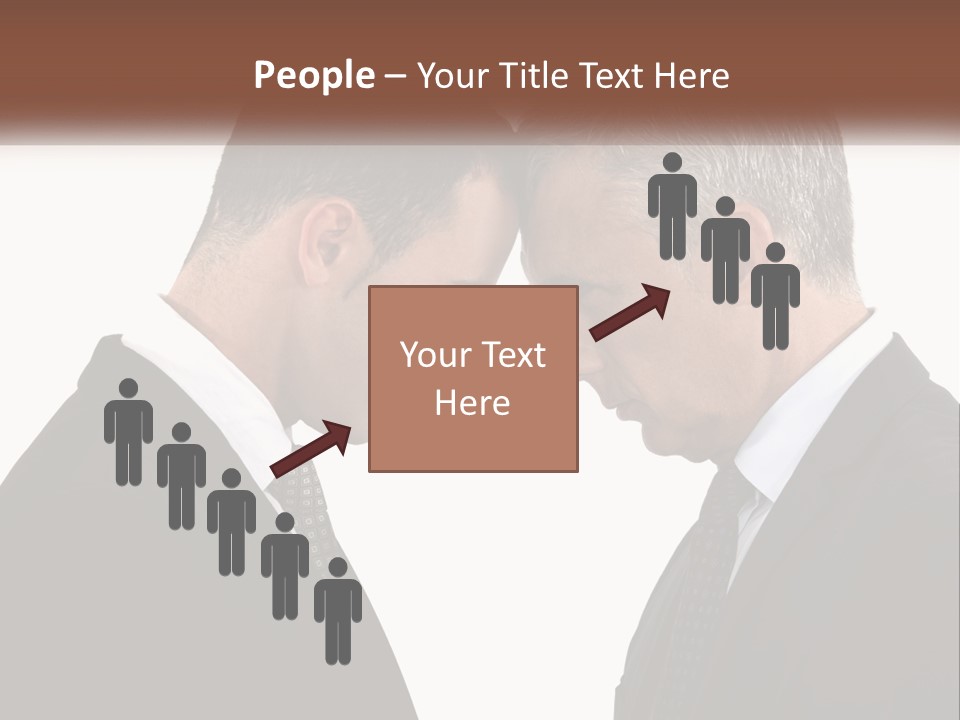 Two Men Facing Each Other With A White Background PowerPoint Template