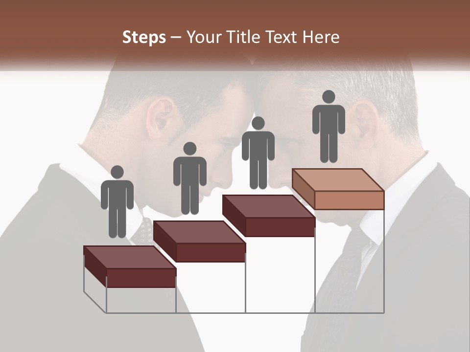 Two Men Facing Each Other With A White Background PowerPoint Template