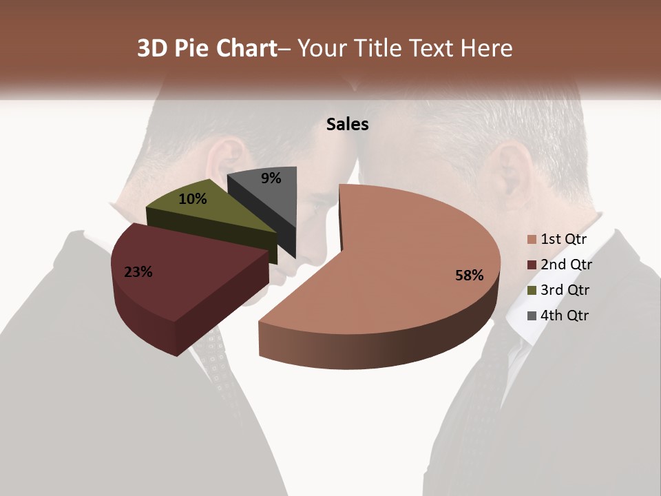Two Men Facing Each Other With A White Background PowerPoint Template