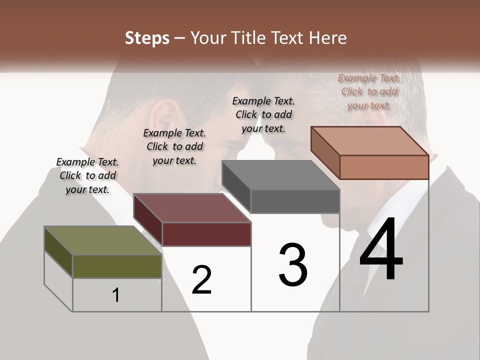 Two Men Facing Each Other With A White Background PowerPoint Template