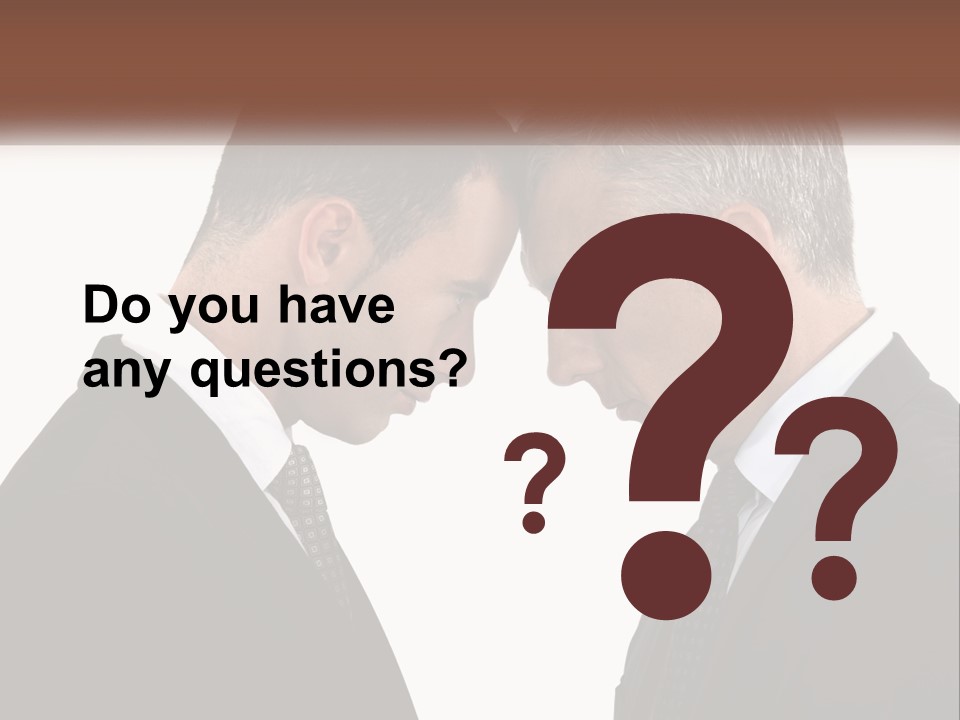 Two Men Facing Each Other With A White Background PowerPoint Template