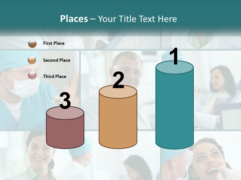 A Collage Of Photos Of A Dentist And A Patient PowerPoint Template