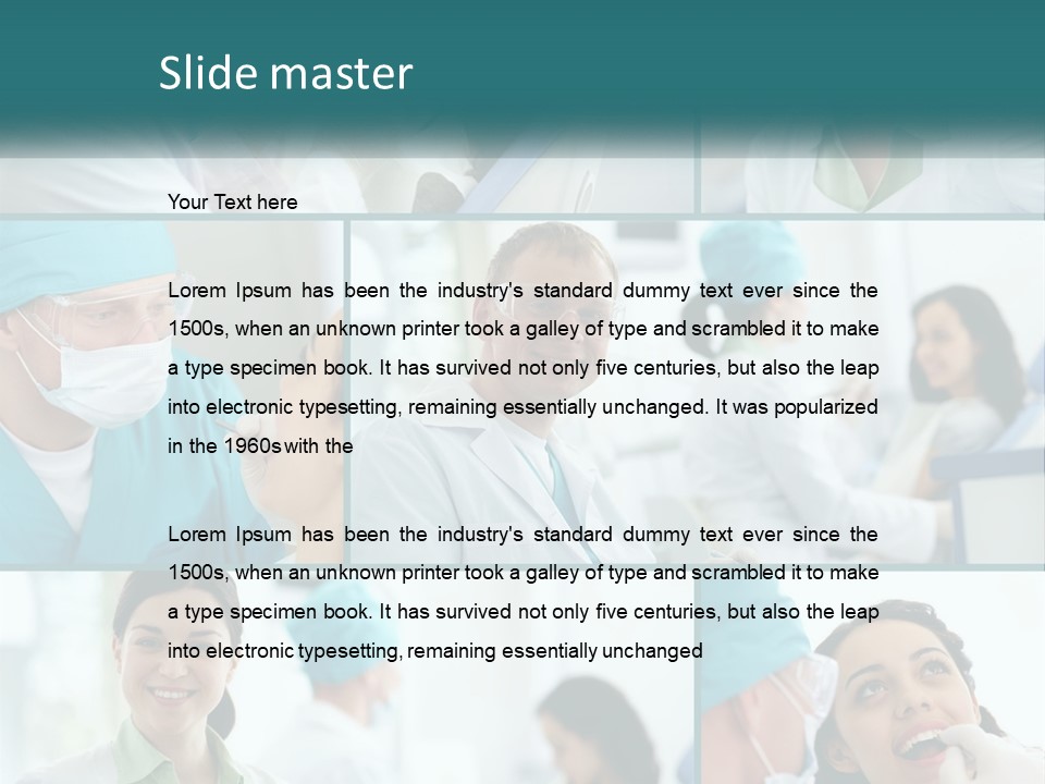 A Collage Of Photos Of A Dentist And A Patient PowerPoint Template