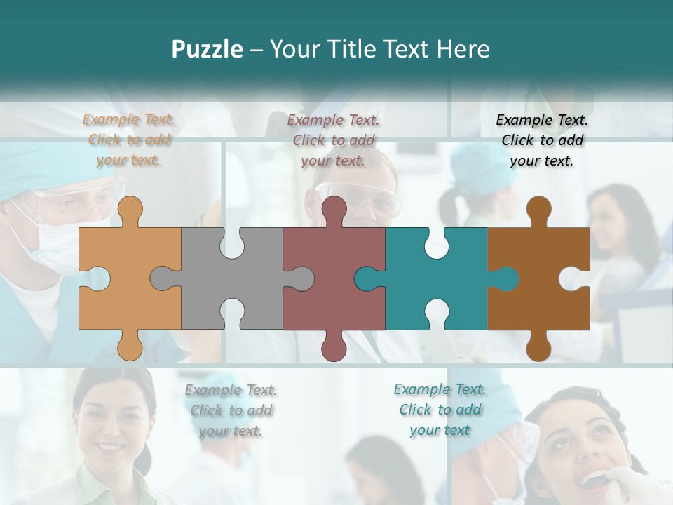 A Collage Of Photos Of A Dentist And A Patient PowerPoint Template