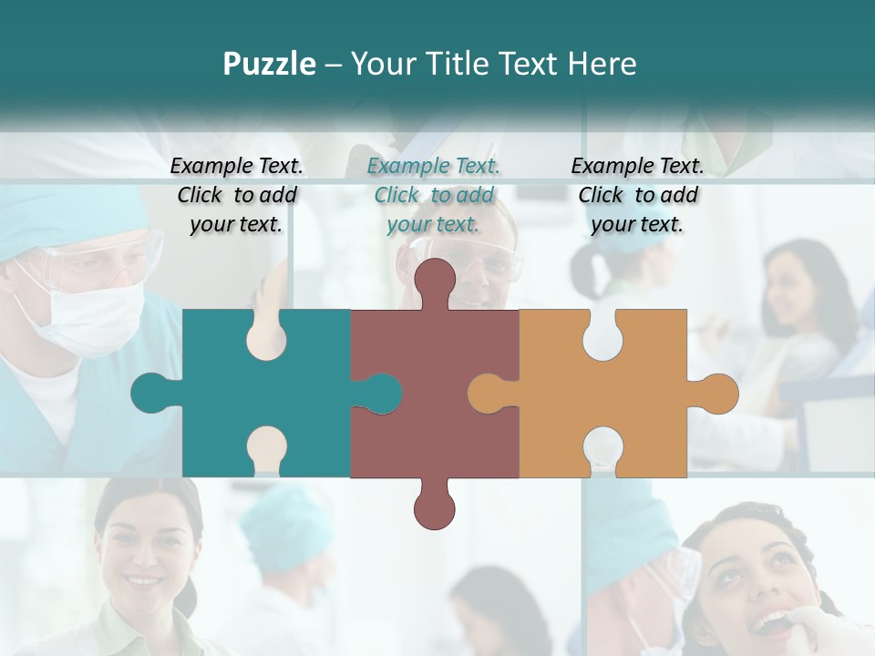 A Collage Of Photos Of A Dentist And A Patient PowerPoint Template