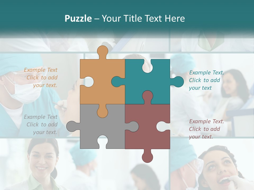 A Collage Of Photos Of A Dentist And A Patient PowerPoint Template