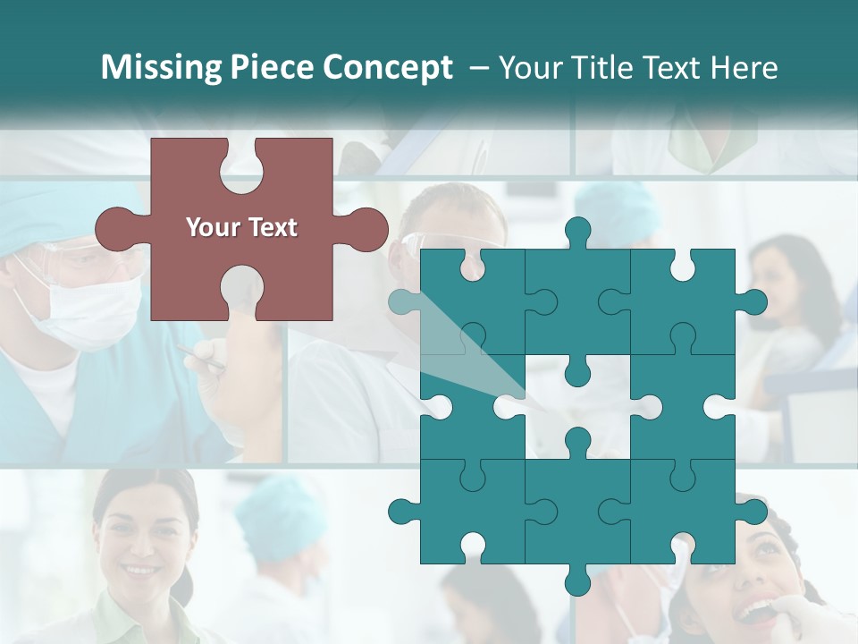 A Collage Of Photos Of A Dentist And A Patient PowerPoint Template