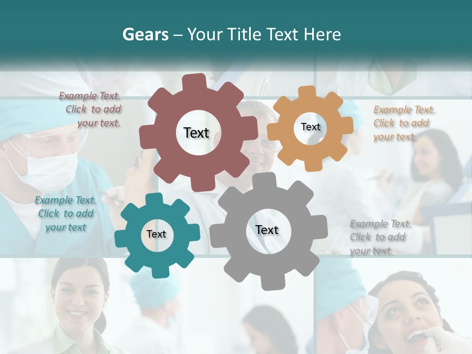 A Collage Of Photos Of A Dentist And A Patient PowerPoint Template