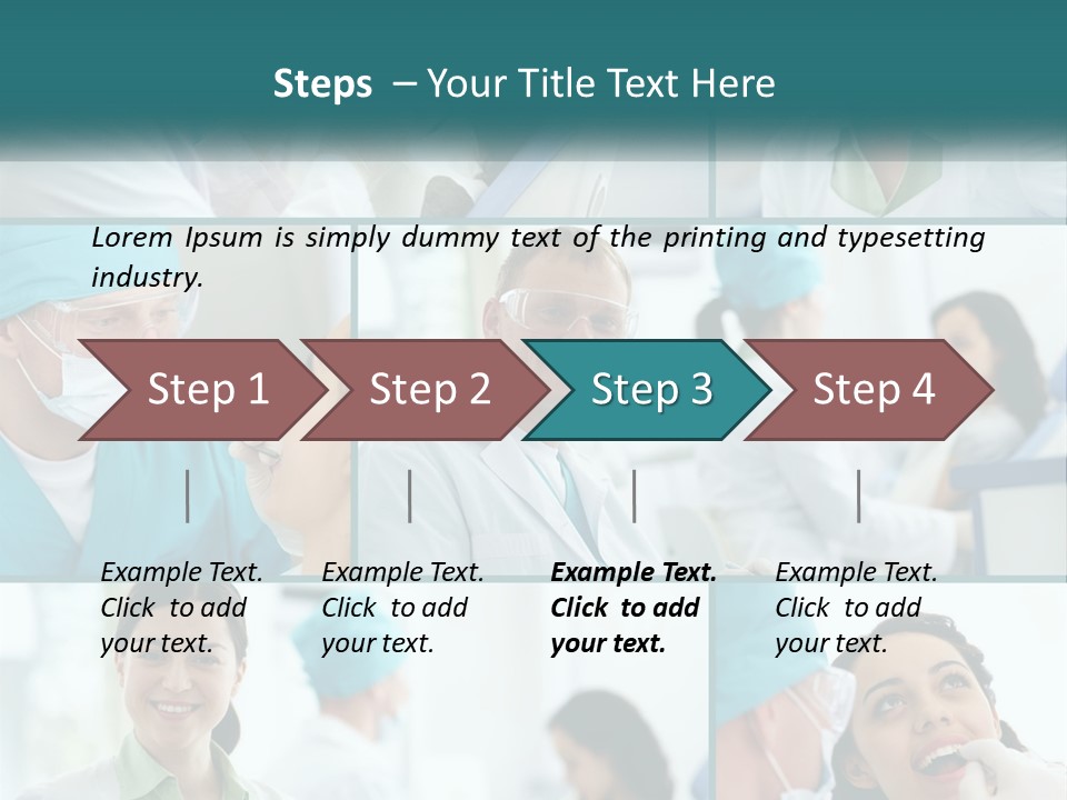 A Collage Of Photos Of A Dentist And A Patient PowerPoint Template