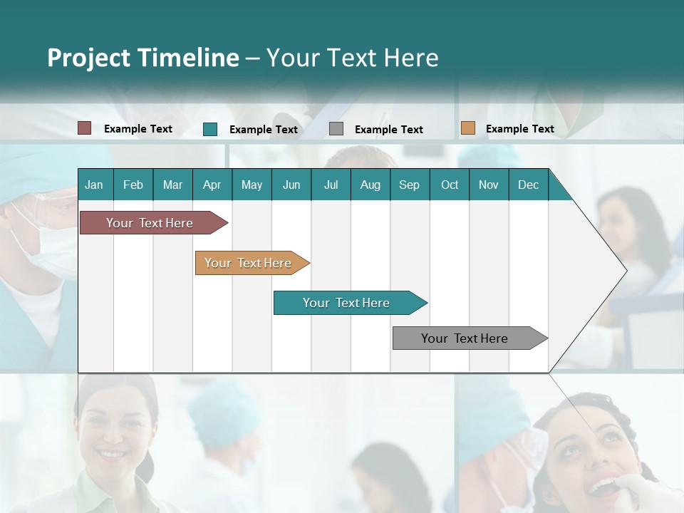 A Collage Of Photos Of A Dentist And A Patient PowerPoint Template