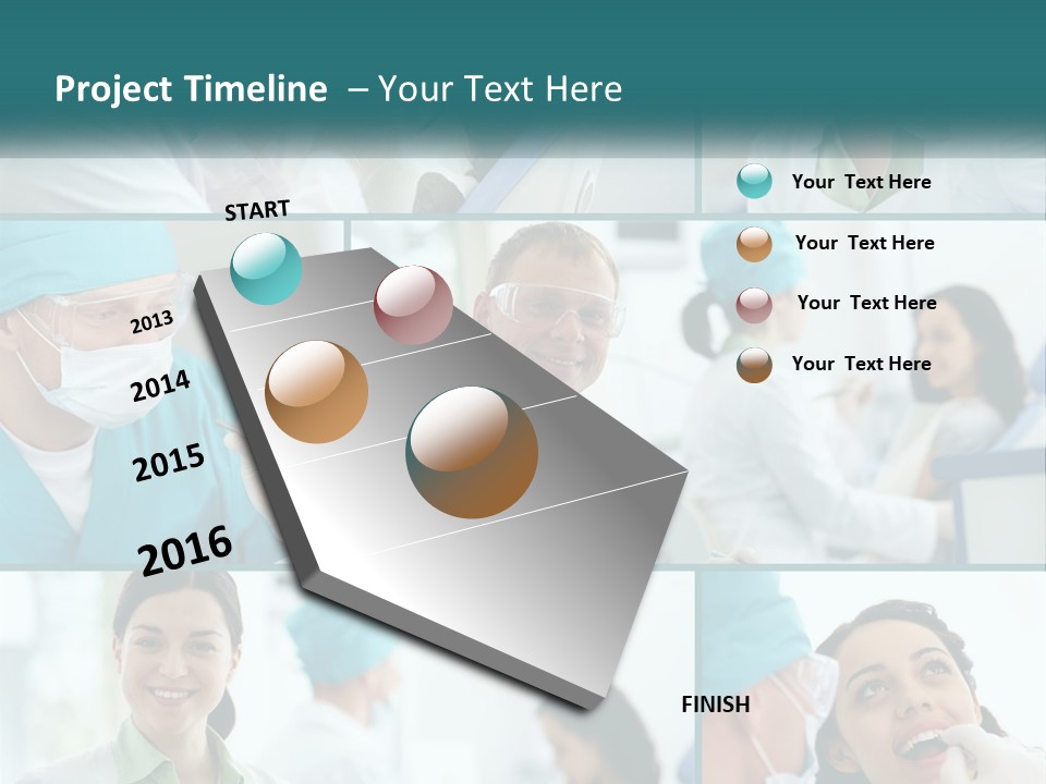 A Collage Of Photos Of A Dentist And A Patient PowerPoint Template