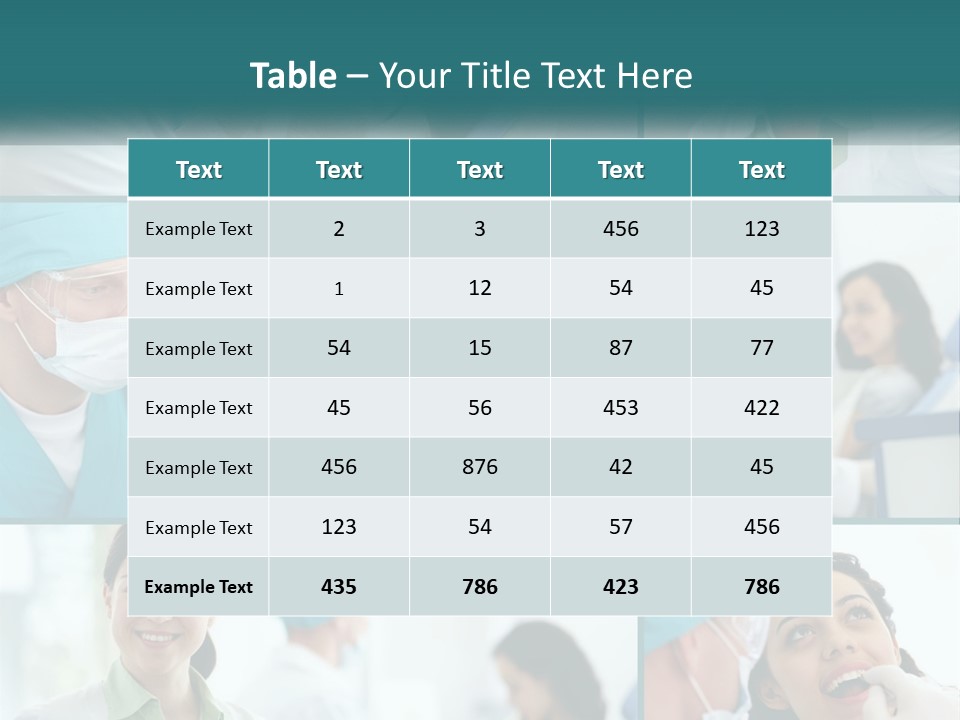 A Collage Of Photos Of A Dentist And A Patient PowerPoint Template