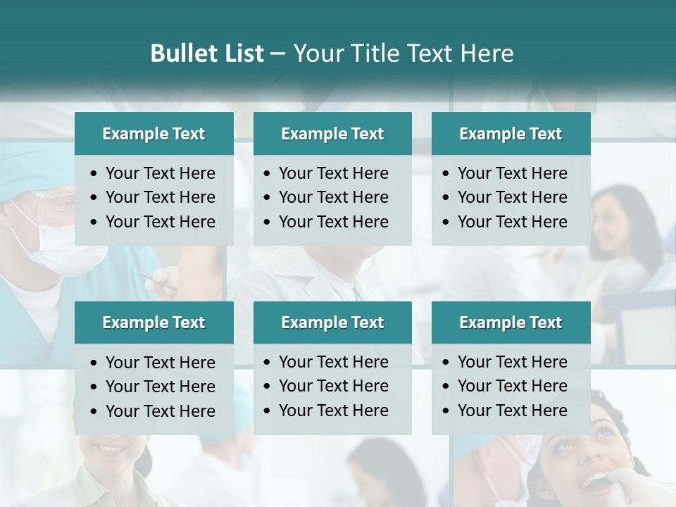 A Collage Of Photos Of A Dentist And A Patient PowerPoint Template