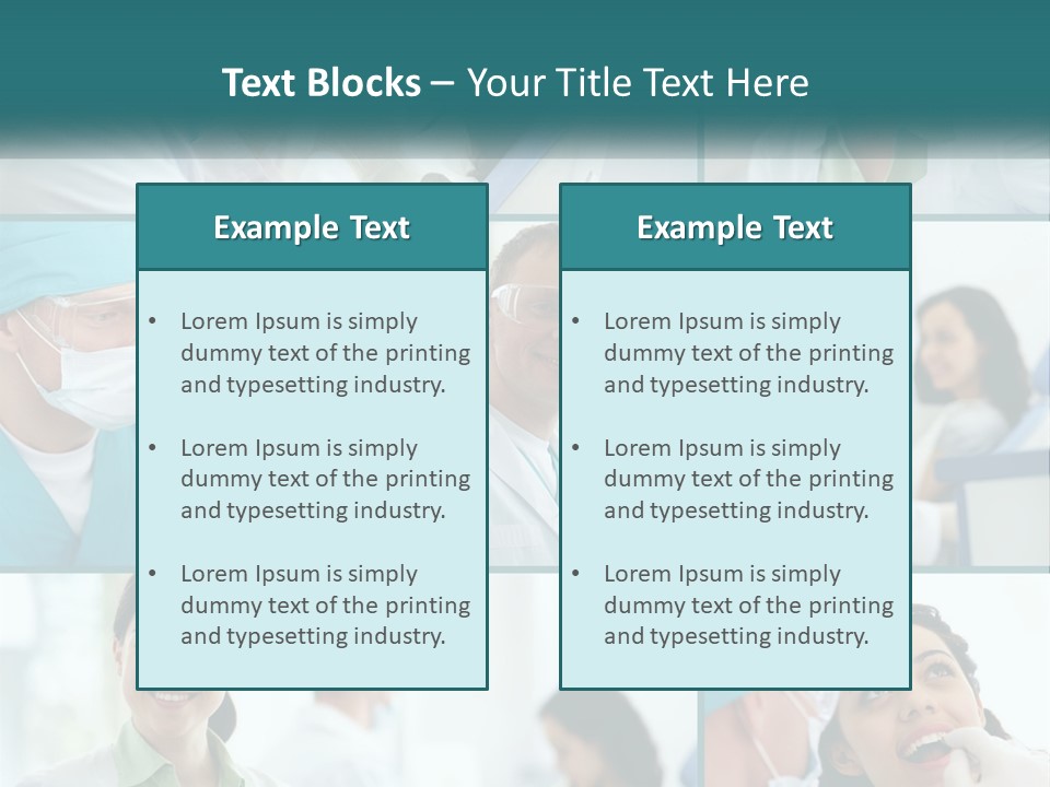 A Collage Of Photos Of A Dentist And A Patient PowerPoint Template