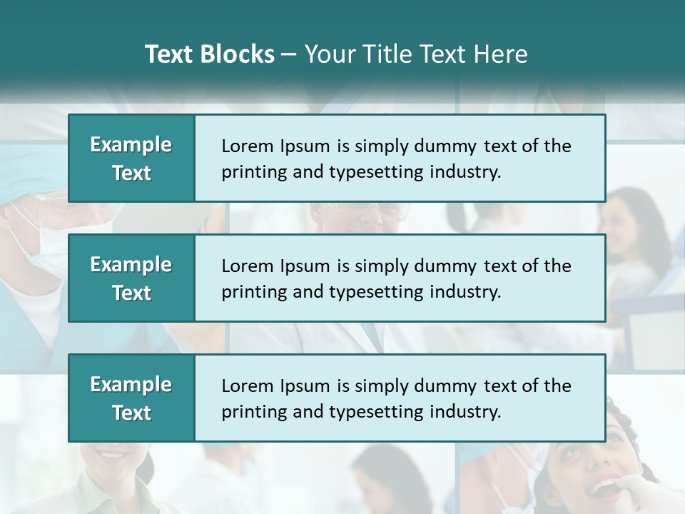 A Collage Of Photos Of A Dentist And A Patient PowerPoint Template
