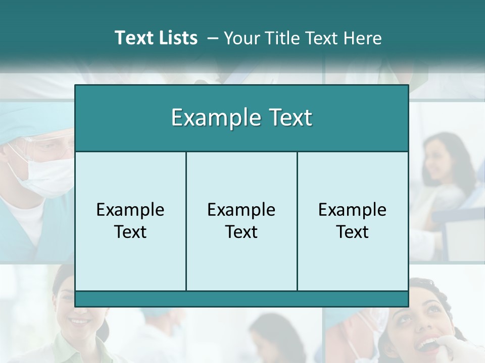 A Collage Of Photos Of A Dentist And A Patient PowerPoint Template