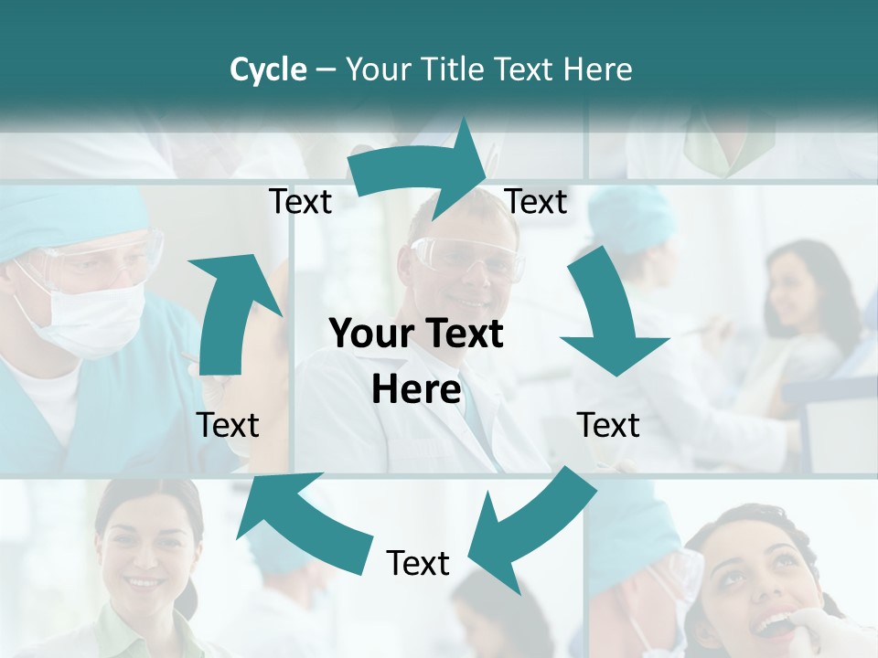 A Collage Of Photos Of A Dentist And A Patient PowerPoint Template