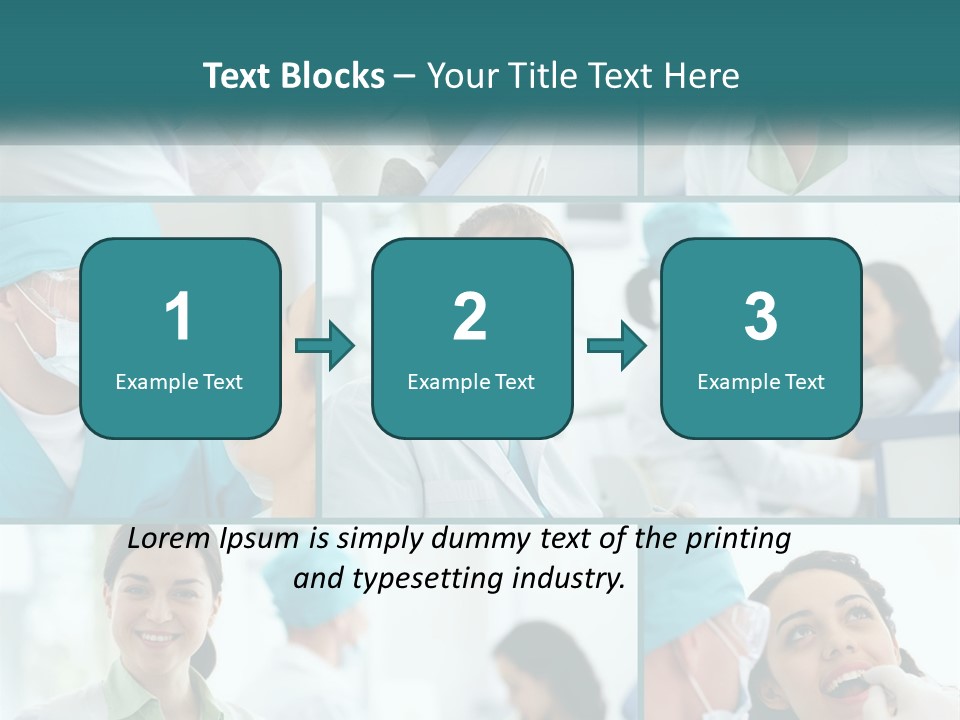 A Collage Of Photos Of A Dentist And A Patient PowerPoint Template