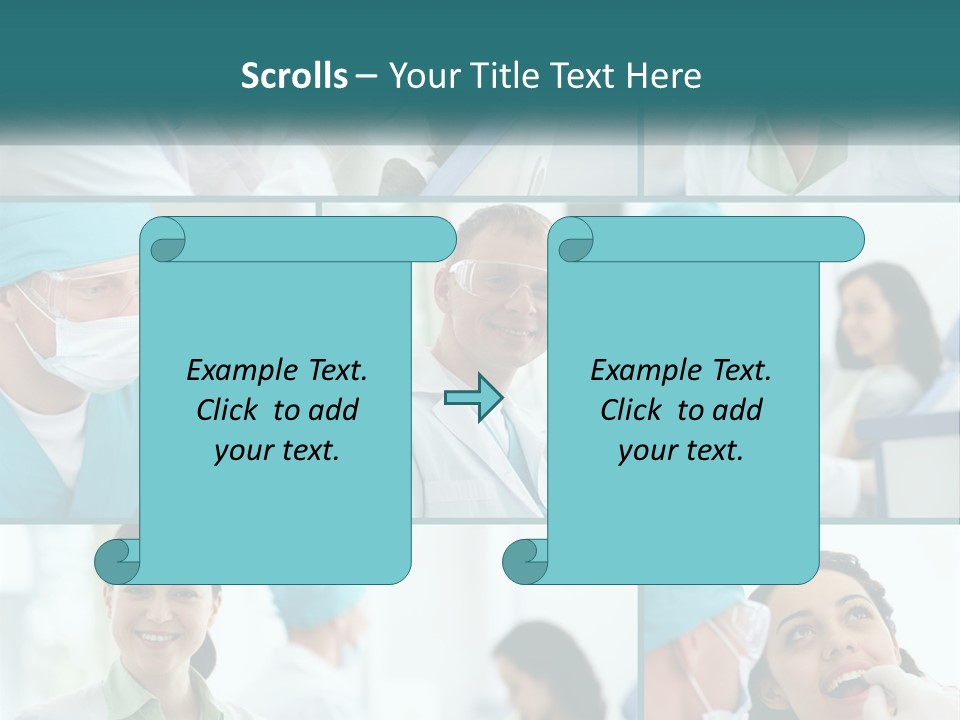 A Collage Of Photos Of A Dentist And A Patient PowerPoint Template