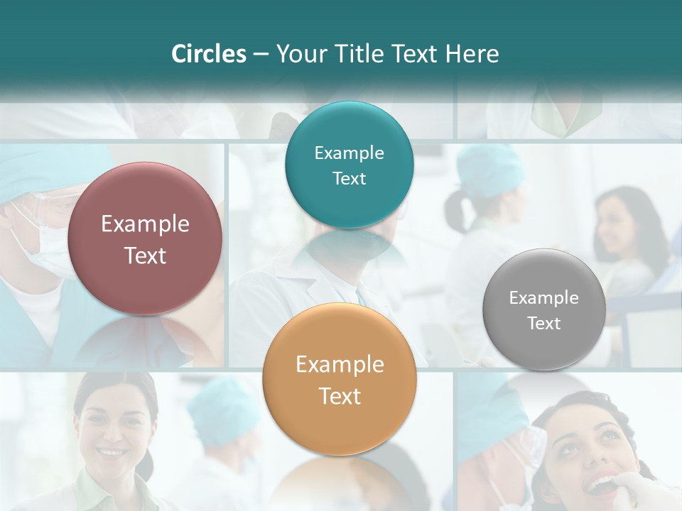 A Collage Of Photos Of A Dentist And A Patient PowerPoint Template